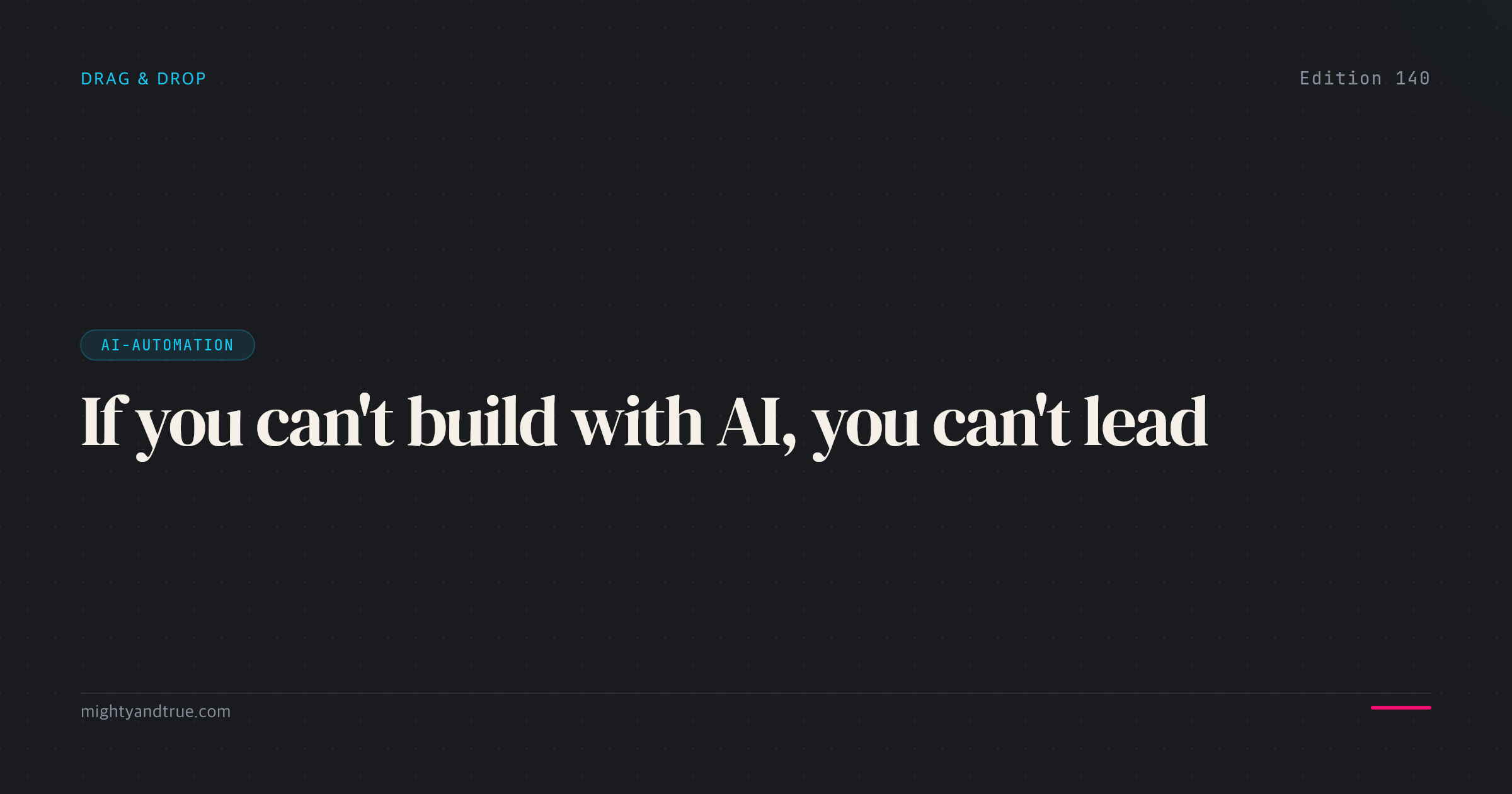 If you can't build with AI, you can't lead